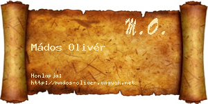 Mádos Olivér névjegykártya